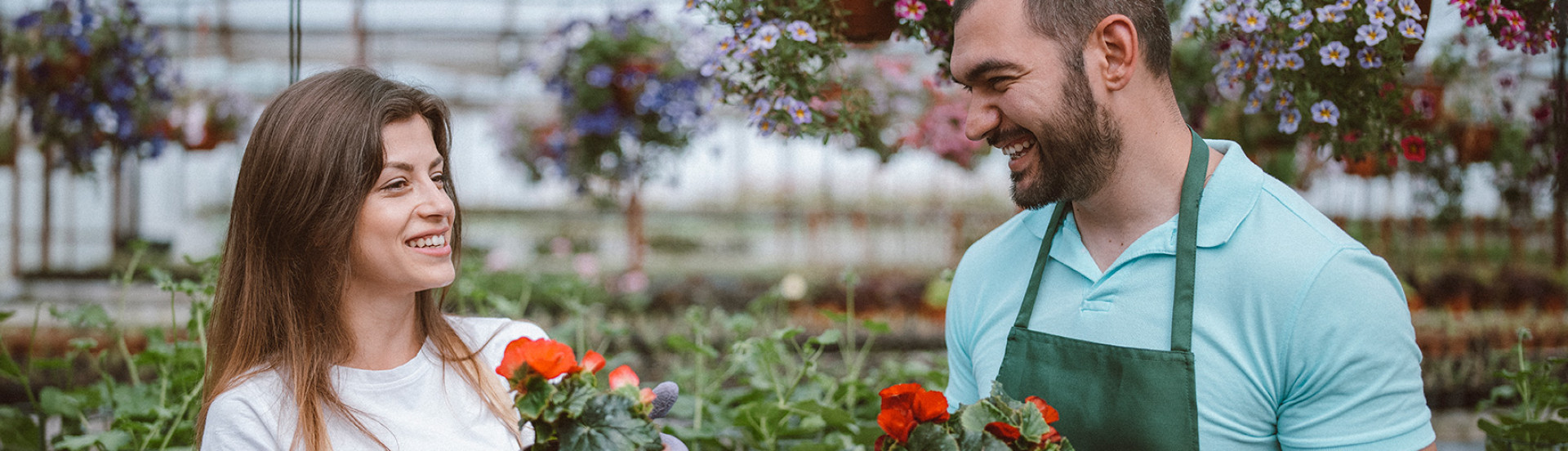 Exemplo de loja do setor de serviços. Na imagem uma floricultura