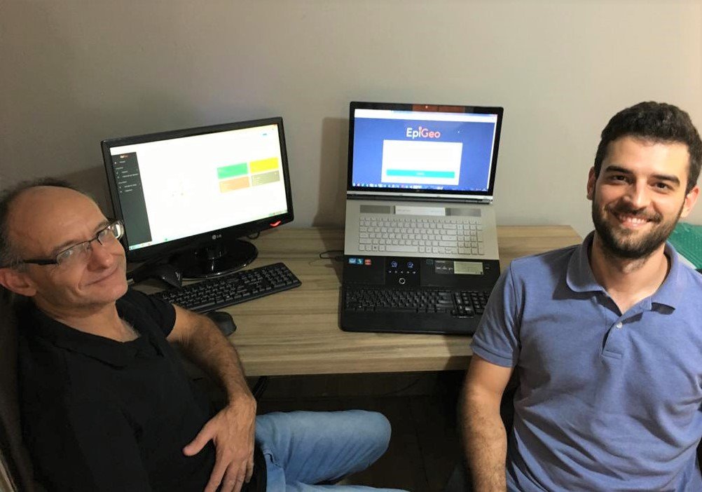 Wilson e Bruno Braun, criadores da startup EpiGeo