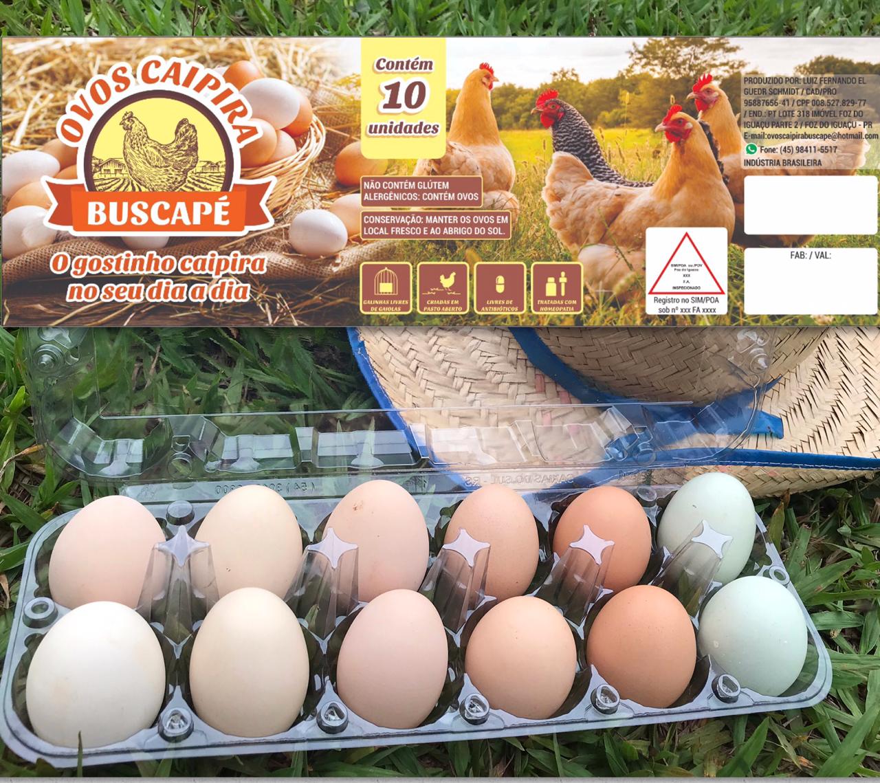 A marca “Ovos Caipira Buscapé” ganhou novo layout e designs diferenciados